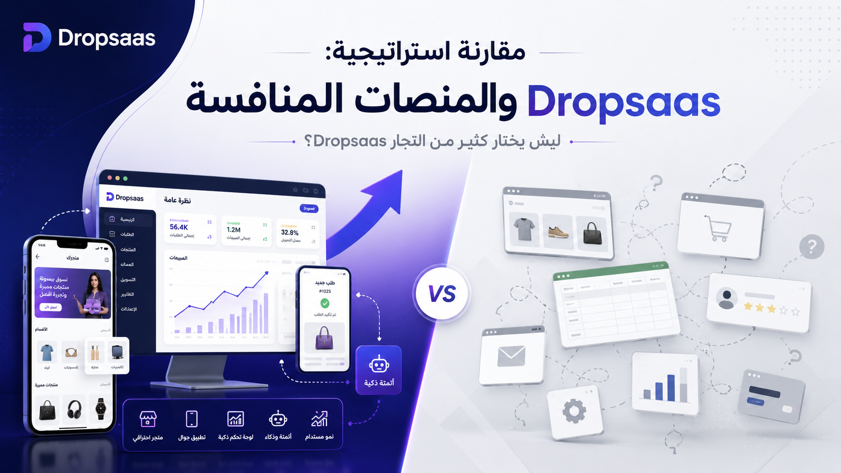 احتراف تصميم صفحات الهبوط: تطور نظام DropSaaS للذكاء الاصطناعي (V1 + V2)