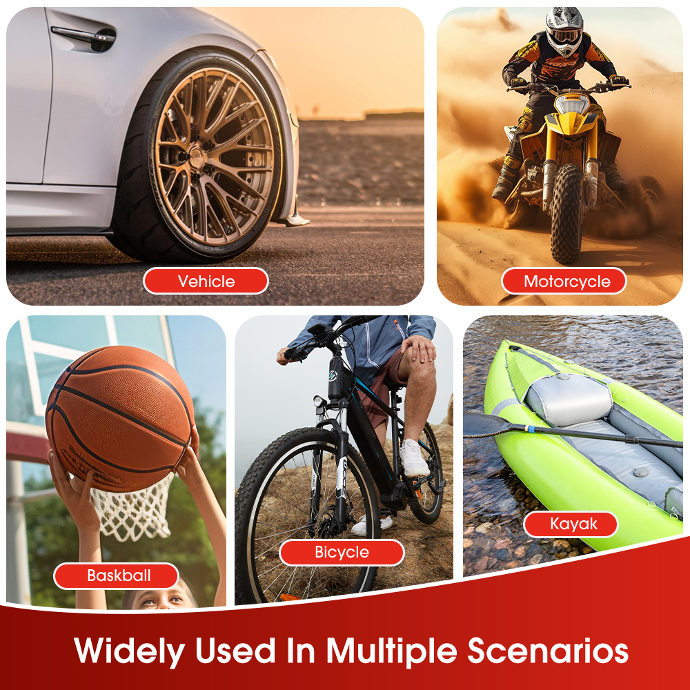 مضخة هواء محمولة رقمية للسيارات والدراجات – CARSUN